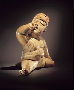 Figura do bebê (cerâmica, cinábrio e vermelho ocre)